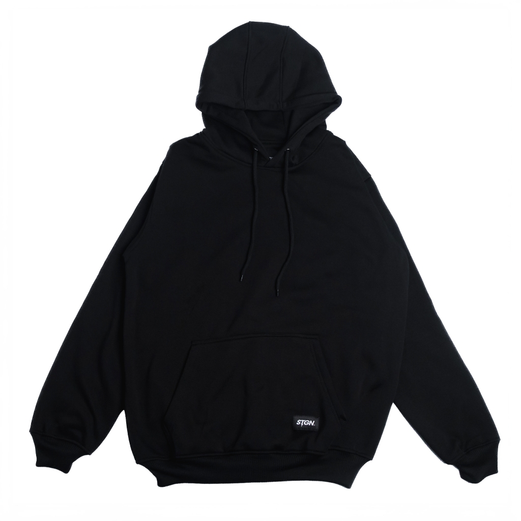 Hoodie Pria Premium Original Steigen Hitam Polos