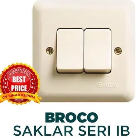 KI3 Saklar Seri Broco Saklar Broco 6622U Seri IB Inbow Warna Cream