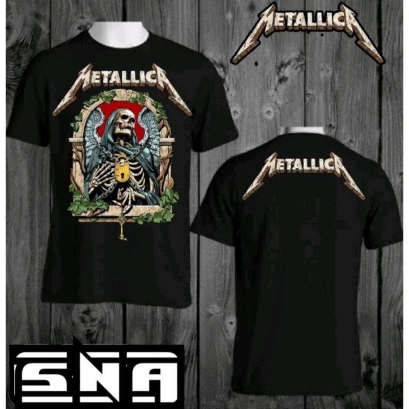 kaos metallica Tshirt distro original kaos cowok cewek katun combed 24s kaos pria