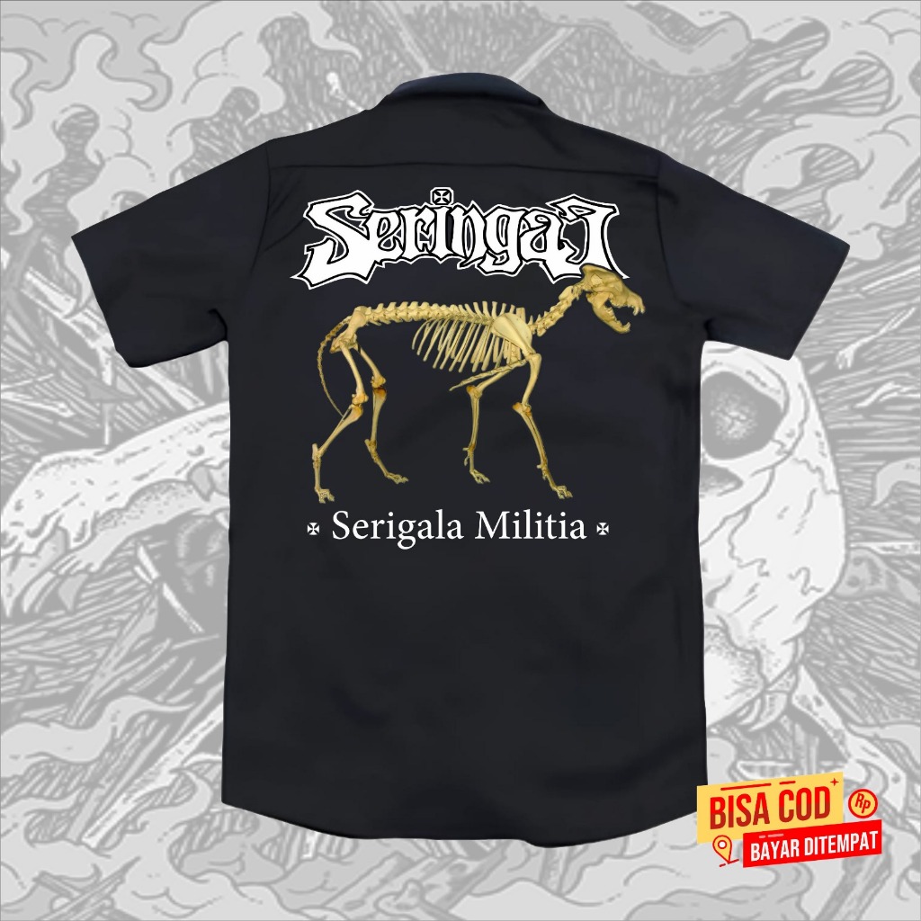 SERINGAI BAND LOKAL BANDUNG WORKSHIRT/KEMEJA/PDH