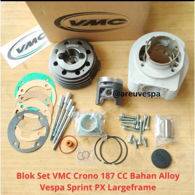 Blok Set Vespa VMC Crono 187 cc Stroke 60 Original VMC Italy utk PX Excel