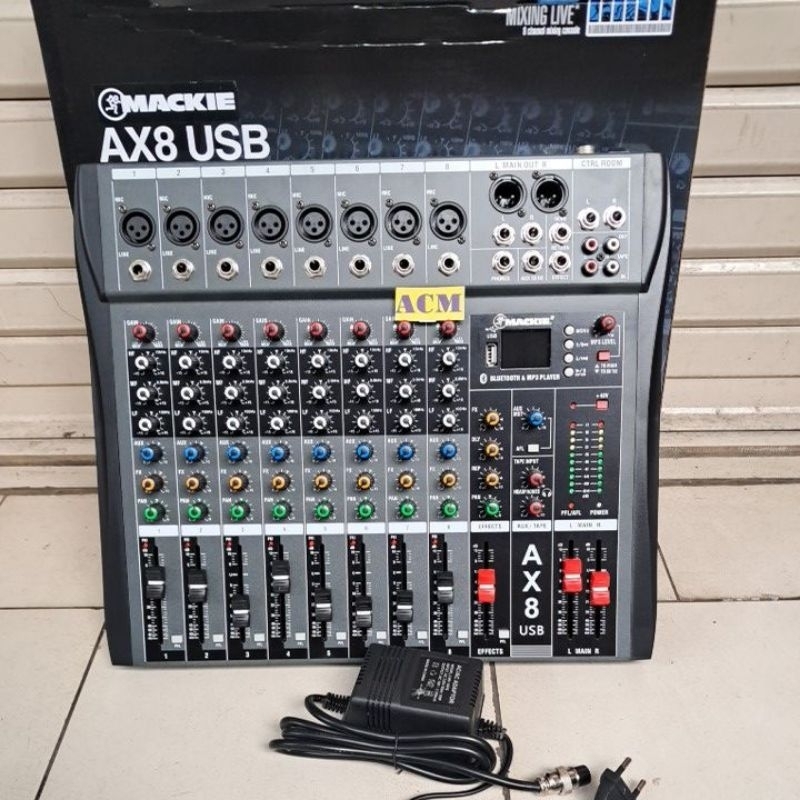 MIXER AUDIO MACKIE AX8N BLUETOOTH USB MP3 MULTI EFFECT AX 8 N