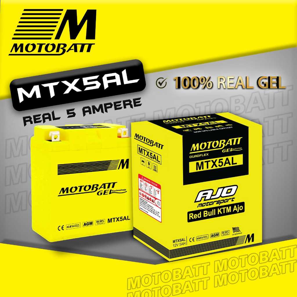 AKI GEL MOTOBATT MTX5AL SUZUKI SMASH / SHOGUN 110 / TORNADO / SATRIA LUMBA