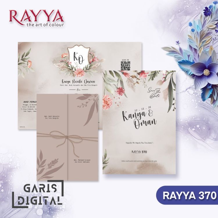 RAYYA 370 | CETAK UNDANGAN | UNDANGAN PERNIKAHAN