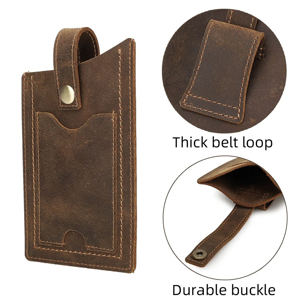 Tas pinggang pria kulit asli - Dompet sabuk kulit asli