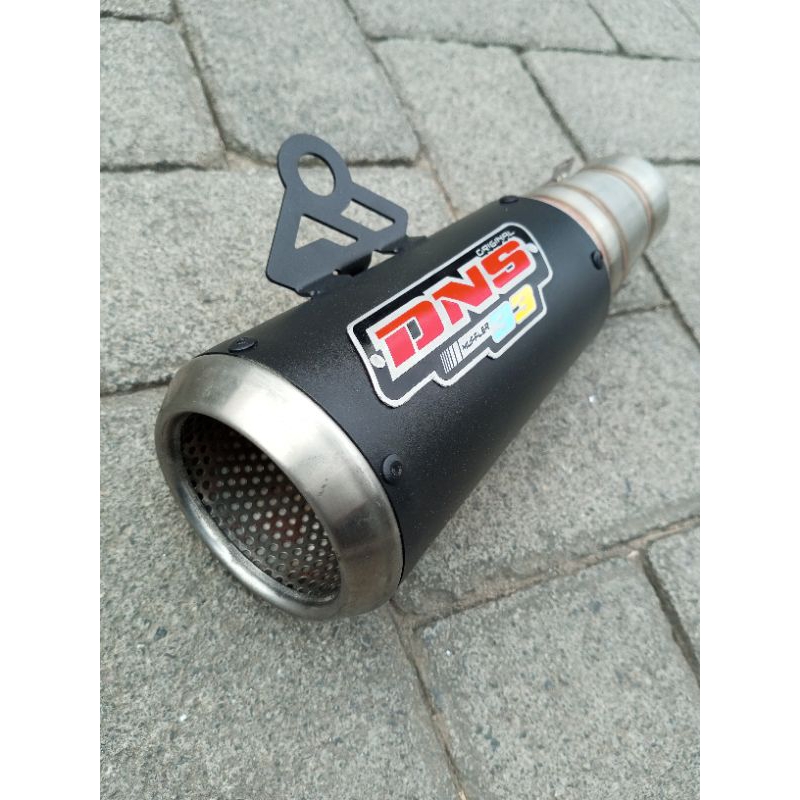 ( COD ) KNALPOT RACING DRAG ROAD RACE BORE UP HARIAN ORIGINAL DNS 33 BLACK COATING MODEL RJM 50mm NG