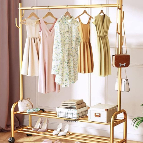 Stand Hanger Rak Gantungan Baju Tas Display Toko Butik Rak Storage Kamar Penyimpan Barang Minimalis