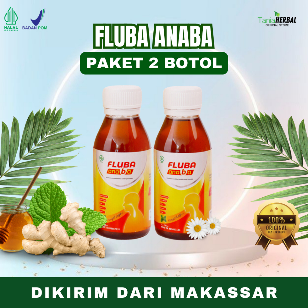 

[PAKET 2 BOTOL] FLUBA ANABA - Obat Batuk Dari Madu Herbal 100% Alami Solusi Flu Dan Batuk Berdahak Dikirim Dari Makassar