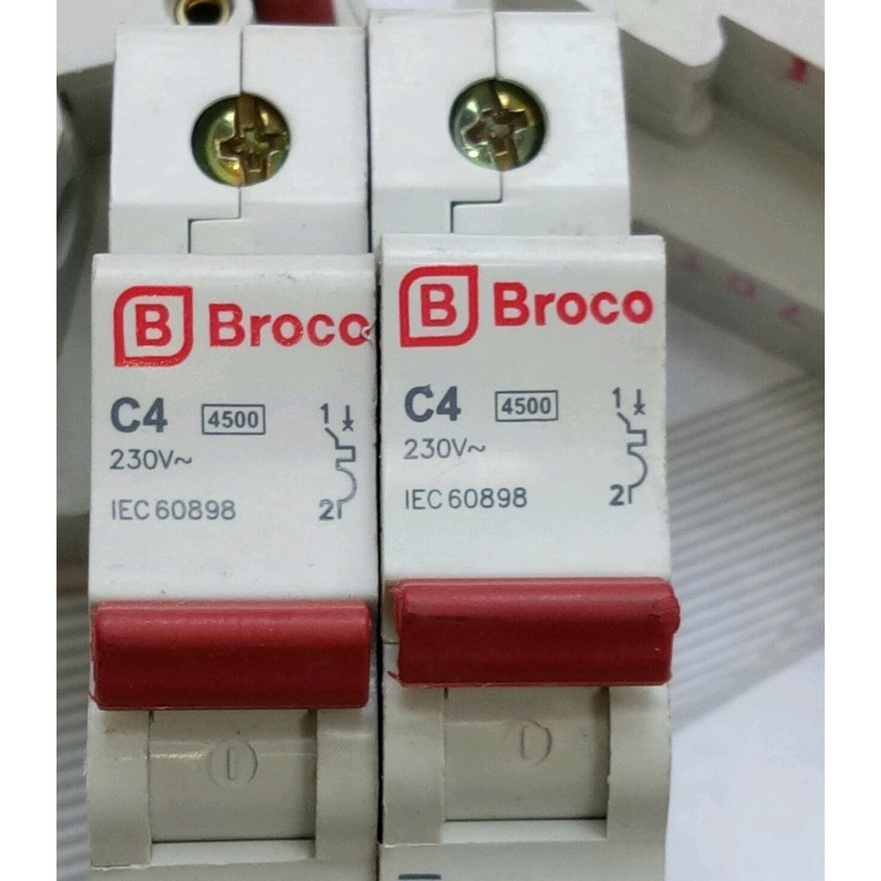 KP8 MCB BROCO 4 Ampere MCB 1Pas 1Phase 1P  4A