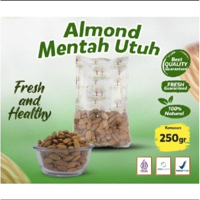 

250gr Kacang Almond Mentah Utuh