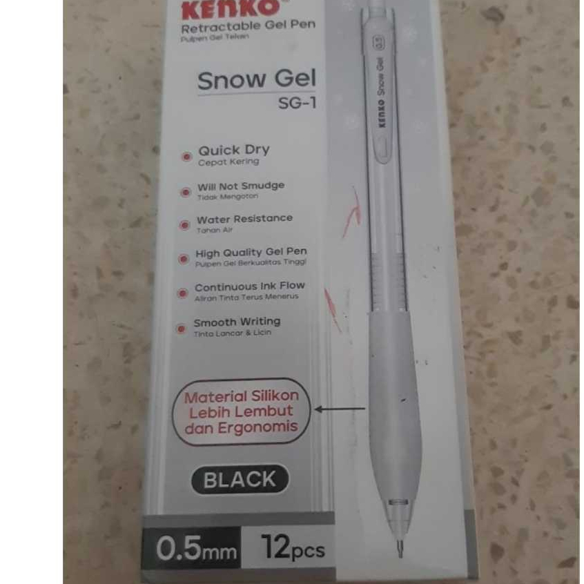 

Kenko Retractable Gel Pen Snow Gel SG-1 0.5 mm Satuan