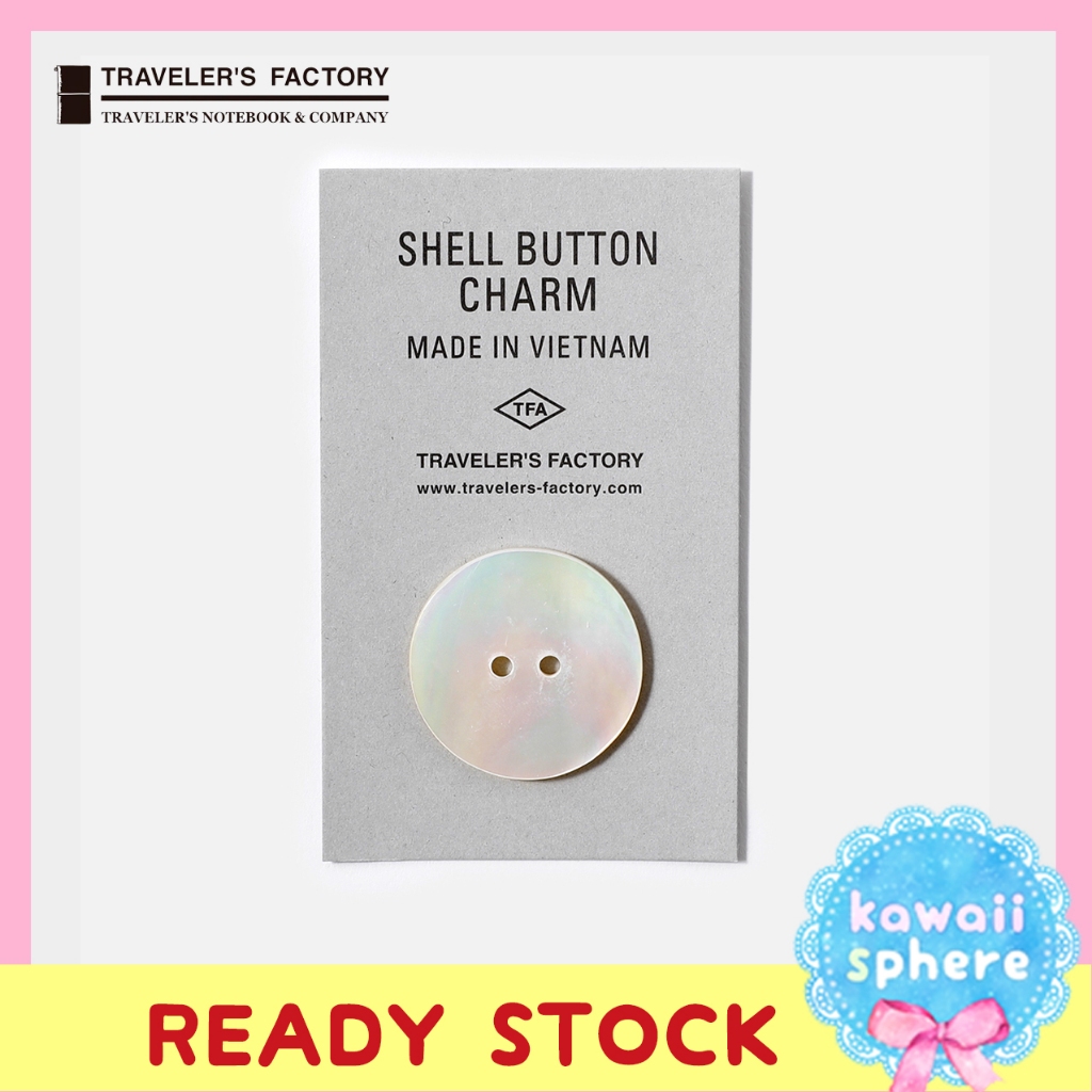 

Traveler's Notebook Shell Button Charm | Travelers Factory Charm | Ready Stock