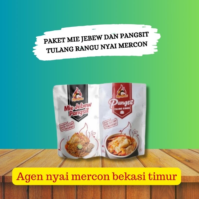 

Paket Mie jebew dan Pangsit tulang rangu nyai mercon