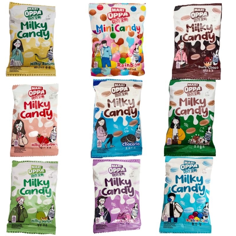 

MARI OPPA MILKY CANDY DAN MINI CANDY PERENTENG ISI 10 PCS