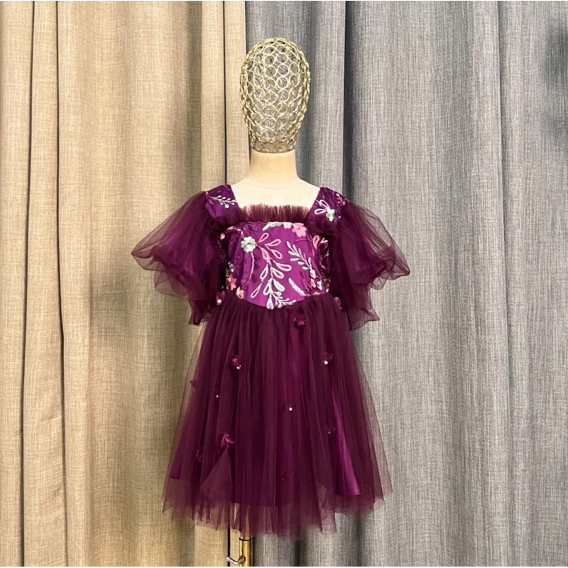 Baju Lebaran FNDLABELS Dolla Midi Dress Kids Baju Pesta anak Baju Ulangtahun Anak