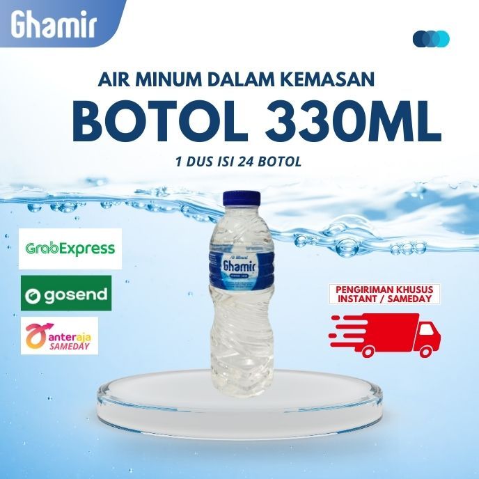 GHAMIR Air Minum Dalam Kemasan Botol 330ml - Air Mineral Ghamir Dus 330ml
