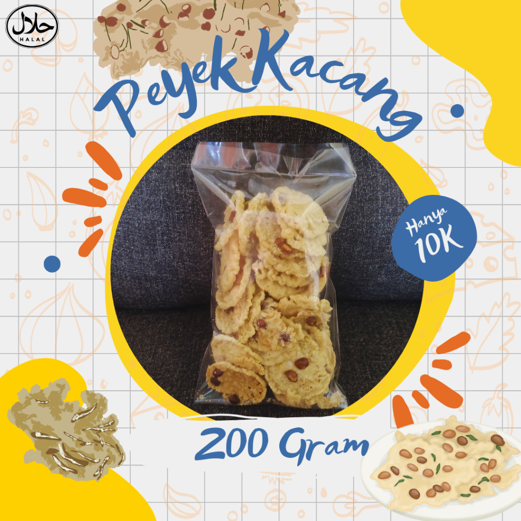 

Peyek 4 Putra - Peyek Kacang Yang Gurih Enak | Bungkusan 200 gram