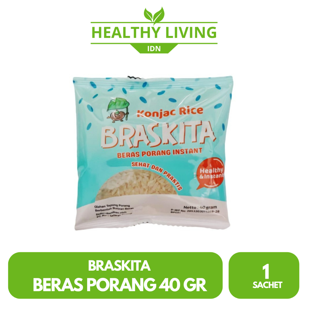 

Braskita Beras Porang 40 Gram Shirataki Konjac Nasi Sehat Praktis Diet Instan Rendah Gula Kalori