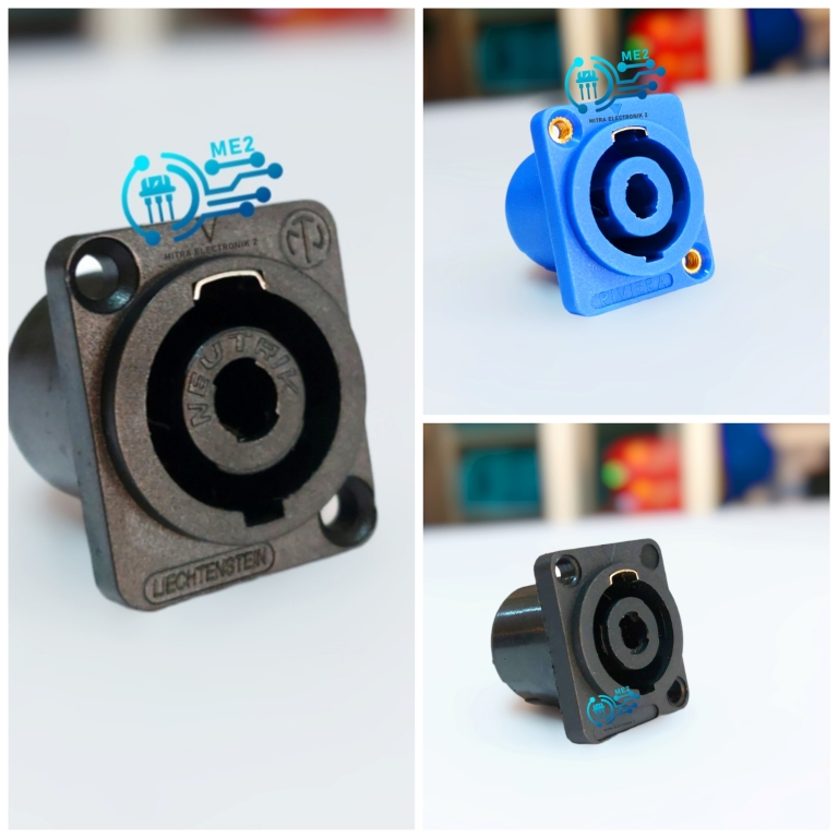 Soket Spikon Speaker Original plus lubang mur Soket Spicon Profesional 4 Pin
