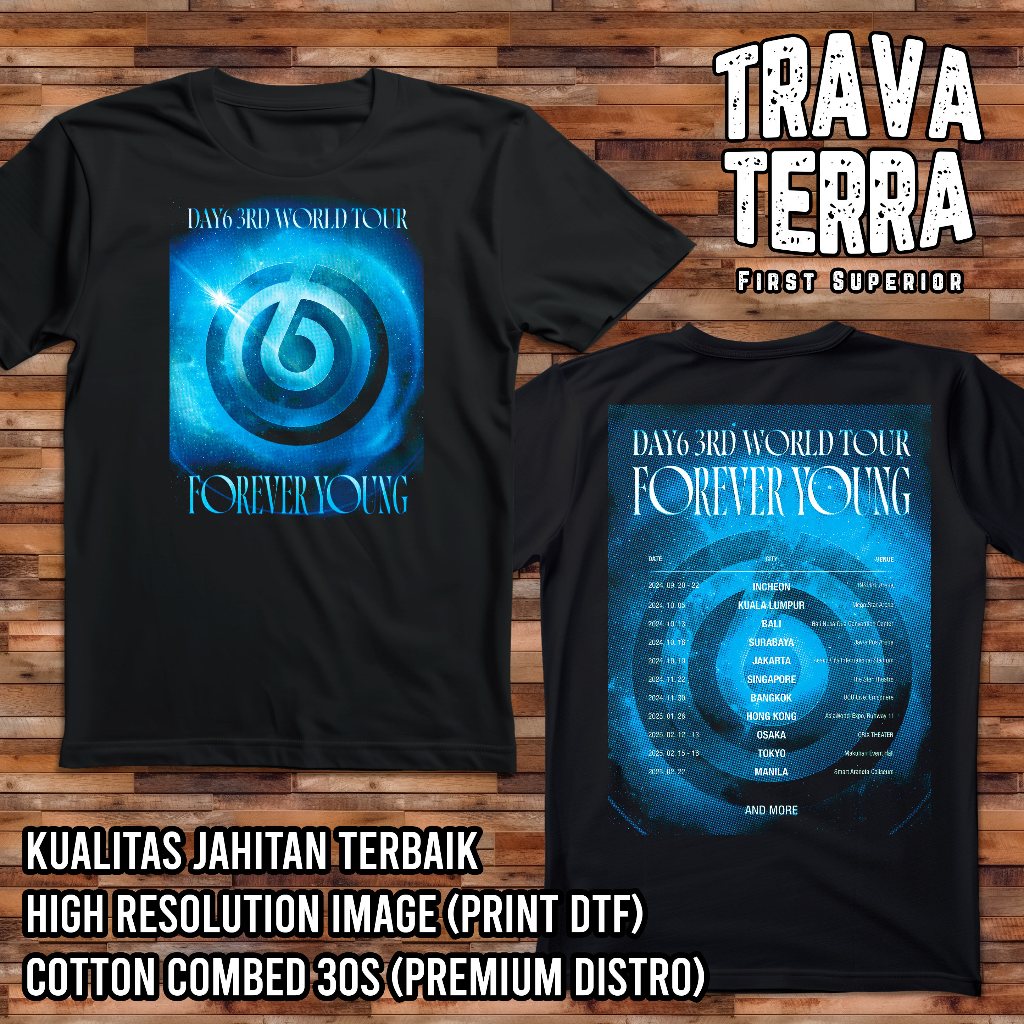 DAY6 Tshirt - Kaos Band | Kaos Kpop | Kaos Band Korea | DAY6 Concert