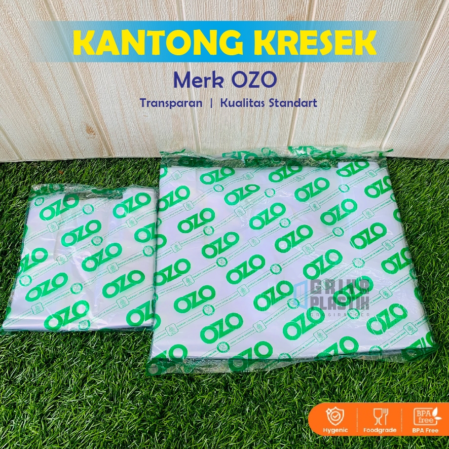 Kantong Kresek Bening Transparan OZO | Kresek HDPE | Kresek mini | Kresek tanggung | Kresek Besar Ju
