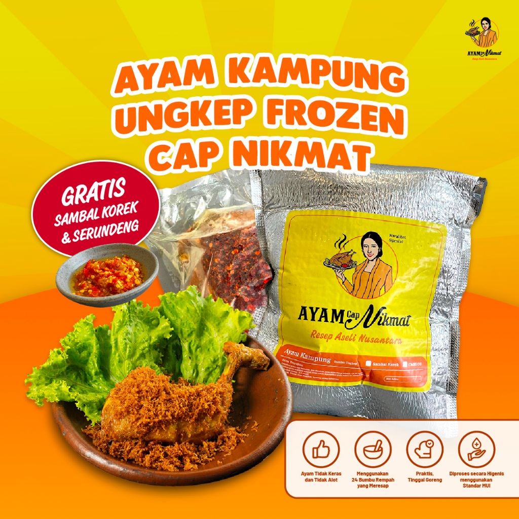 

Ayam Kampung Ungkep Frozen 1 Ekor Nikmat Berempah Gratis Sambal Korek Ayam Cap Nikmat