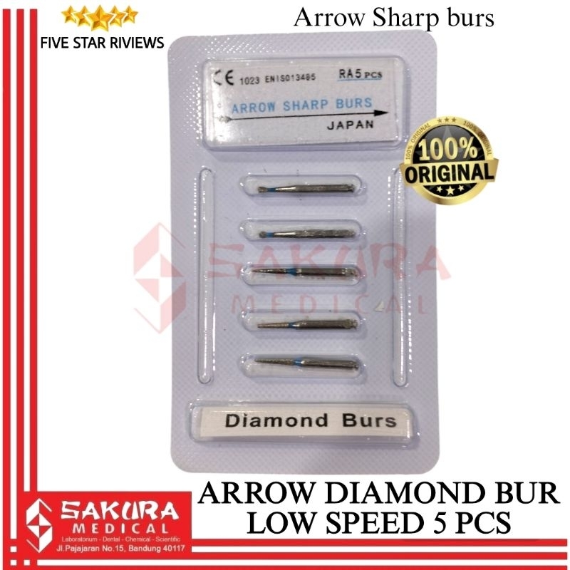 Arrow diamond bur low speed 5 pcs