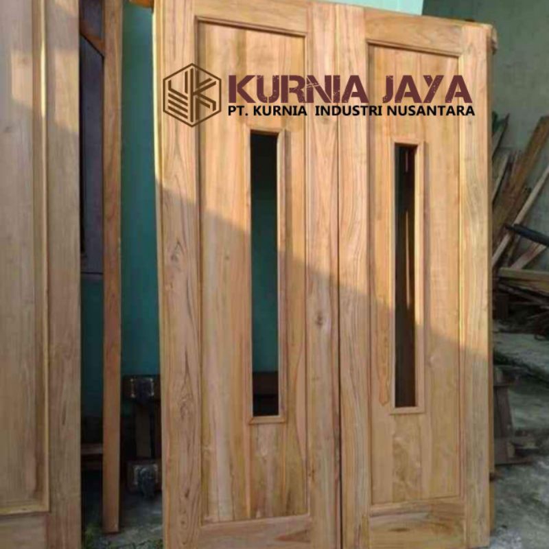 Set Pintu Kupu Kupu Tarung  Kayu Jati
