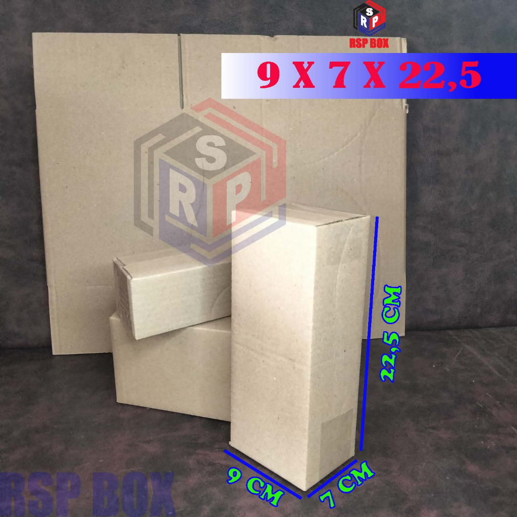 

Kardus ukuran 9x7x22,5 Box packing paket murah bahan single wall