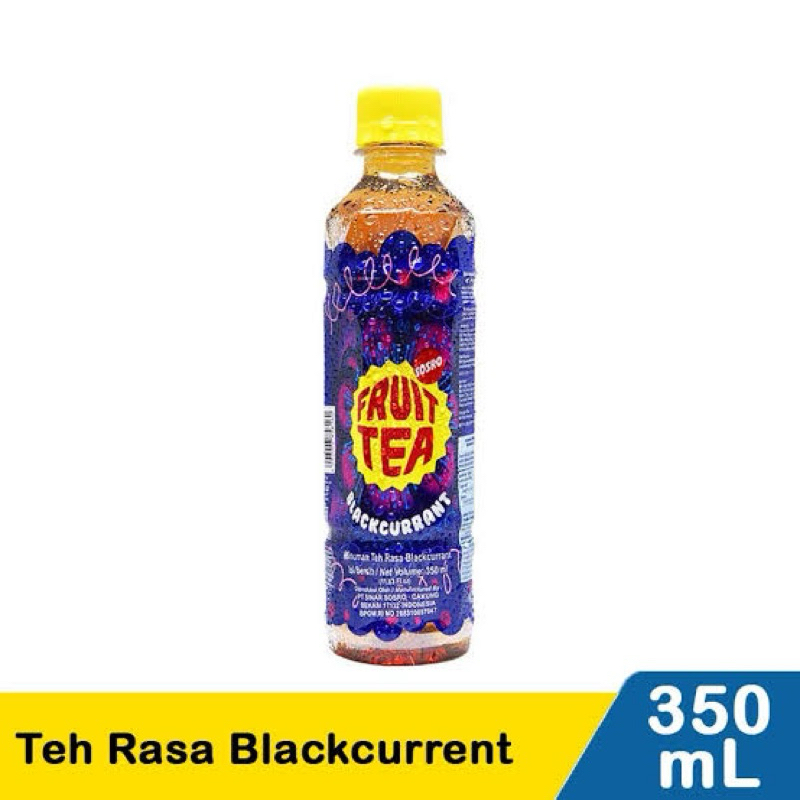 

FRUIT TEA BLACKCURRANT APEL 350ML | TEH SOSRO BLACKCURRANT | FRUIT TEA BOTOL