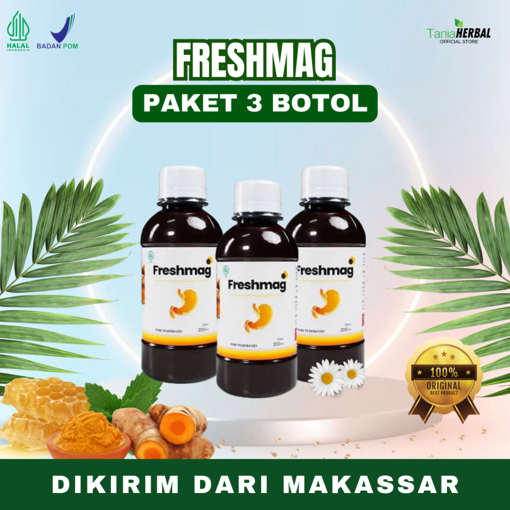 

[PAKET 3 BOTOL] FRESHMAG - Madu Herbal Alami Solusi Cepat Atasi Maag & Asam Lambung Masalah Asam Lambung Dikirim Dari Makassar