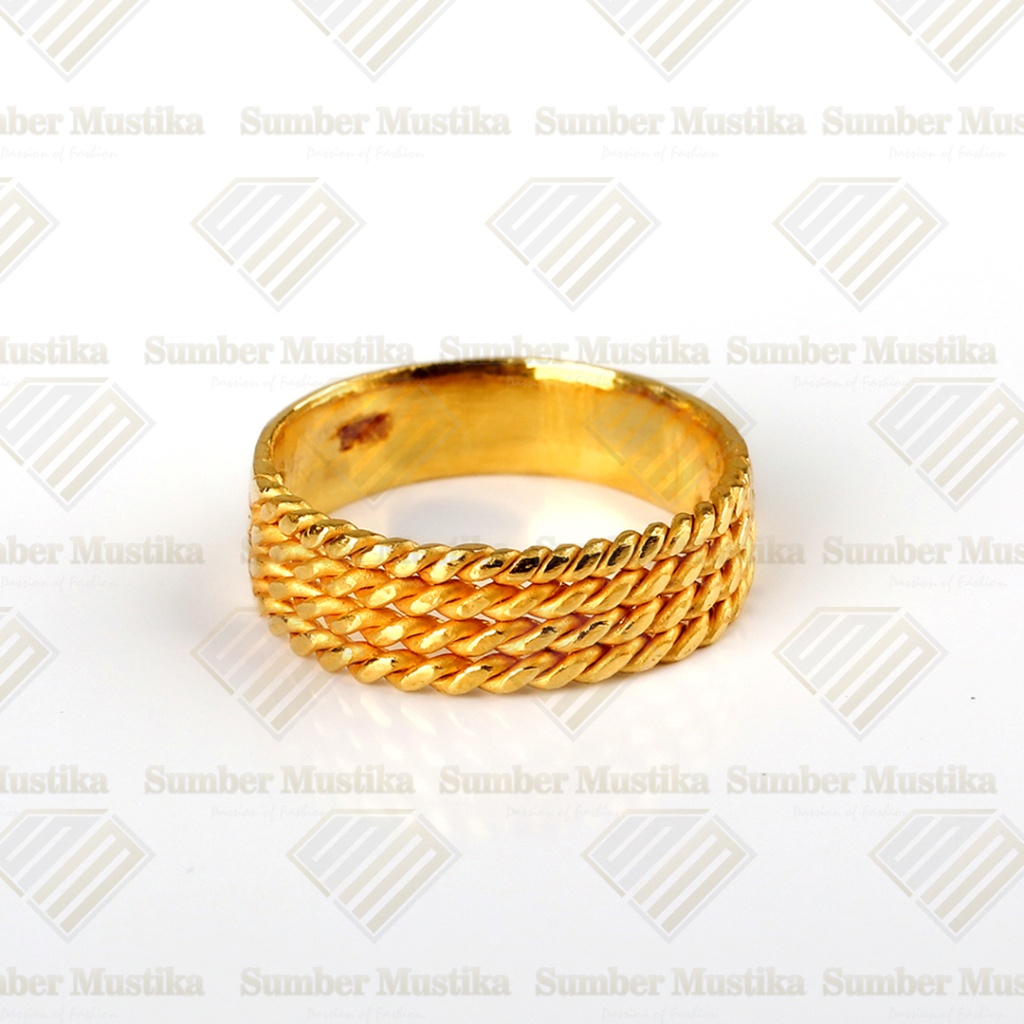 Cincin Model Tali Air Emas 24 Karat