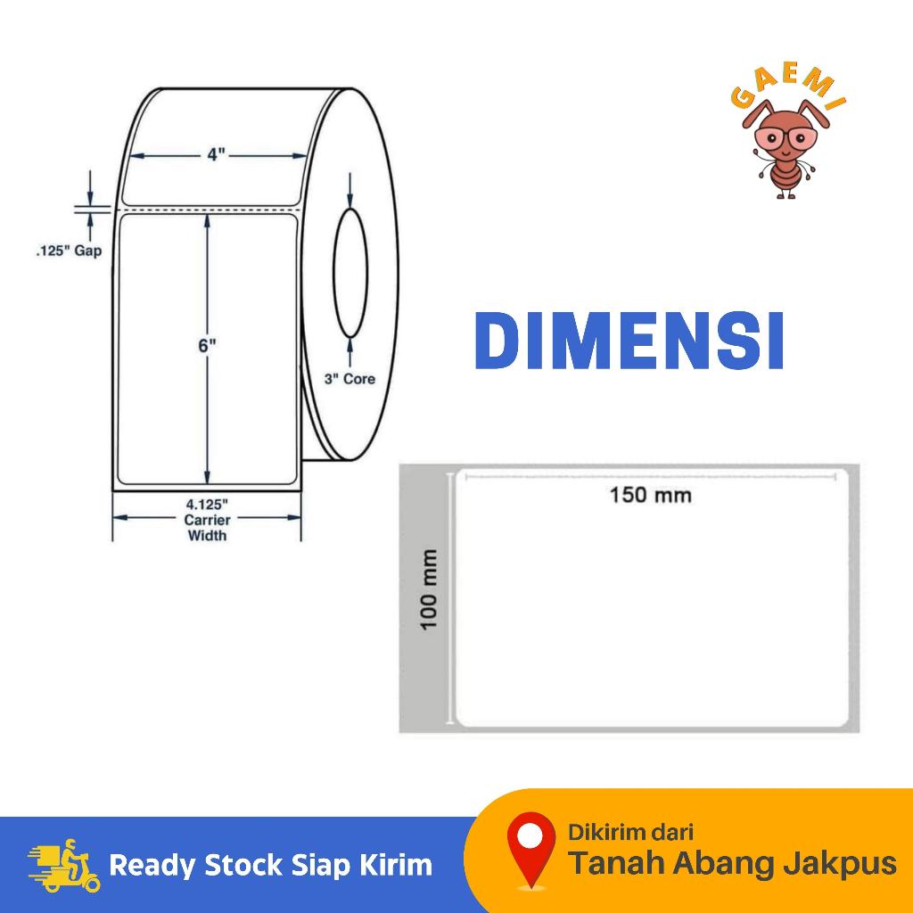 

Promo Kertas Thermal Sticker Label Struk 100 x 150 mm Isi 500 Pcs Gaemi