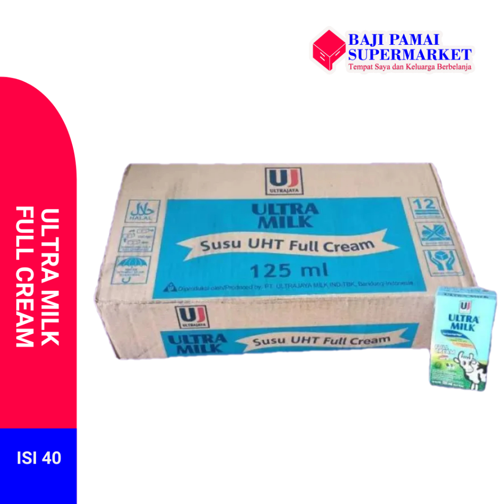 

Ultra uht full cream 125 ml 1 crt isi 40