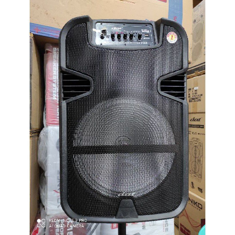 DAT Speaker Active Trolly Portabel Bluetooth 15 Inchi Free 2 Mic Wireless DT-1511 FIREFLY ECO