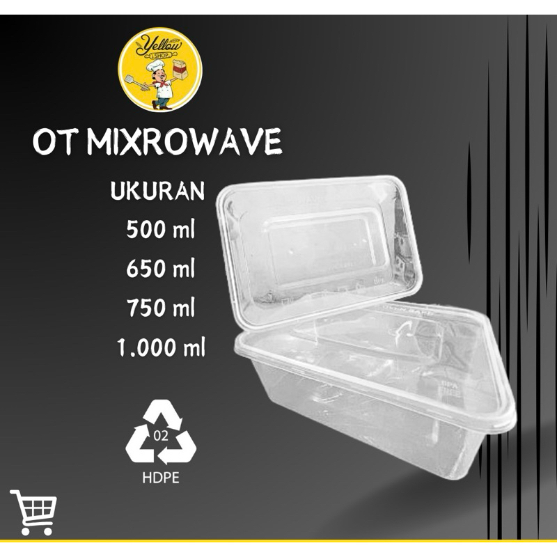 

OT MIXROWAVE OVEN SAFE @25PCS | TEMPAT MAKANAN PLASTIK | PACKAGING