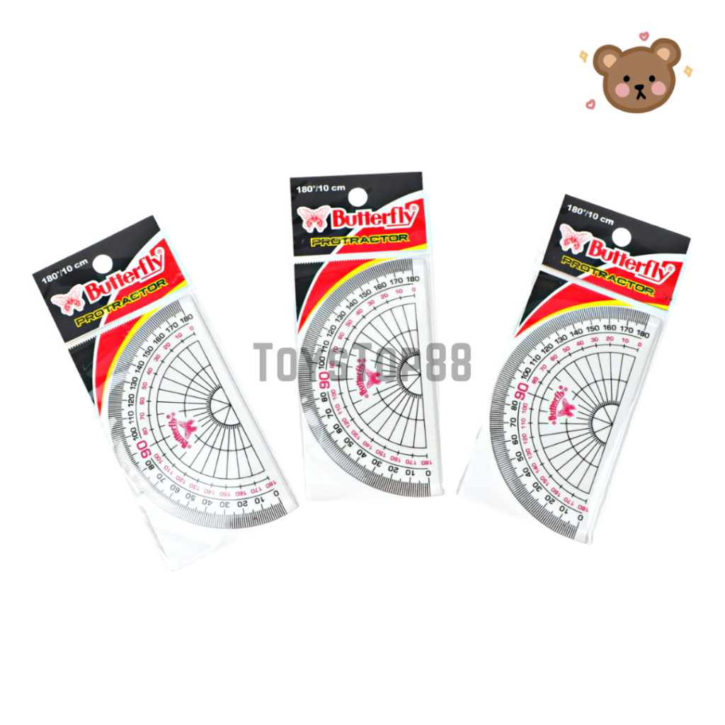 

Penggaris Busur Derajat Butterfly 180/10 cm Protractor No.4 [PER PCS]
