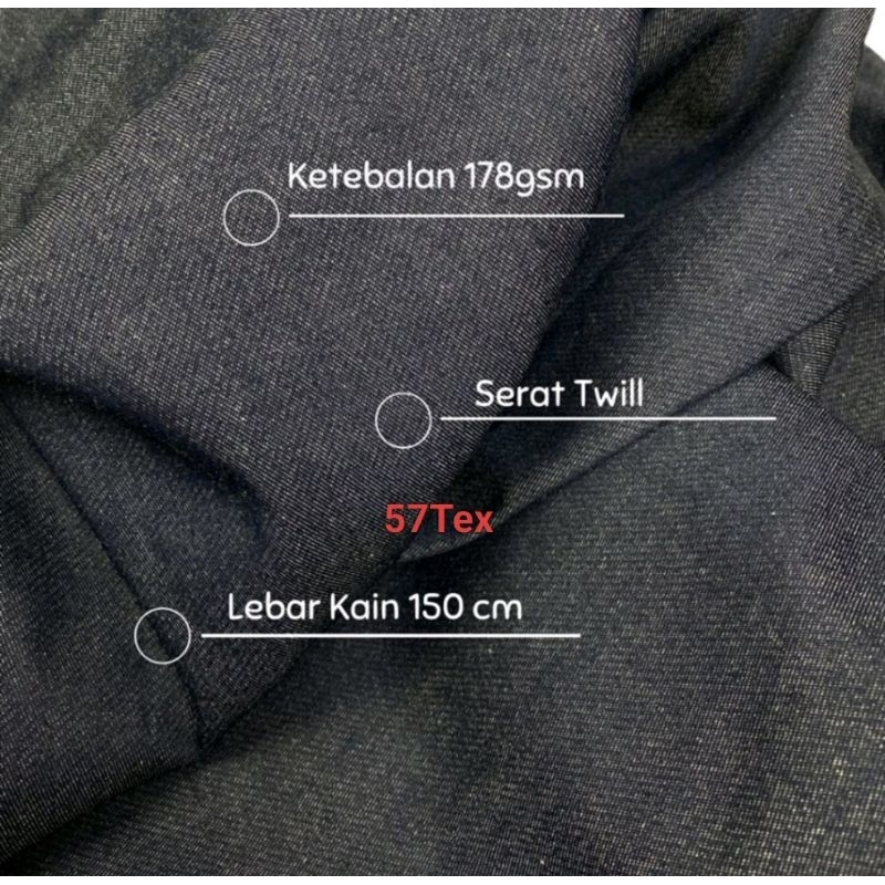 Kain Denim Jeans / Jeans Denim Serat Twill