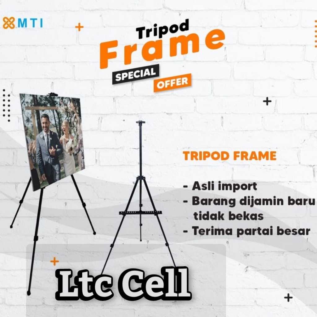 KAKI  AKRILIK TRIPOD BANNER / KAKI STAND DISPLAY / TIANG IKLAN BARCODE DISPLAY AKRILIK BACKDROP