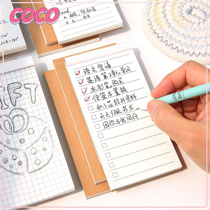 

Catatan tempel kertas kraft vertikal gaya garis horizontal/kisi/kosong/daftar catatan - coco_market