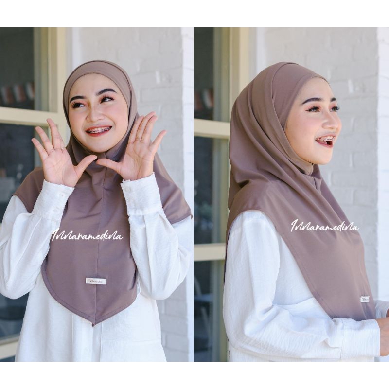 KHIMAR JILBAB INSTAN BERGO MALAY TALI TERBARU ORI INNARA MEDINA JERSEY SUPER PREMIUM