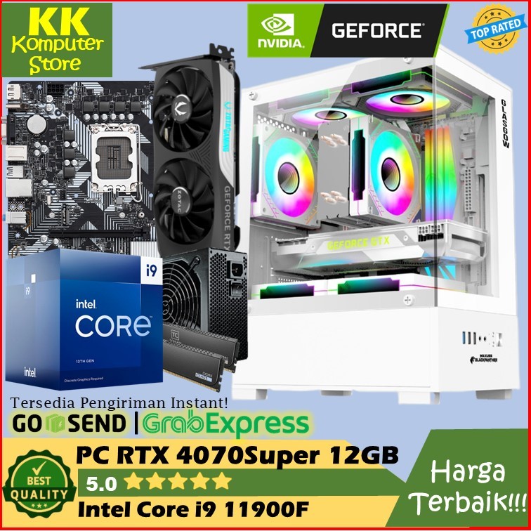 pc gaming core i9 11900f | rtx 4070 super 12g [ pc rakitan editing core i9 11900 | rtx 4070 super ]