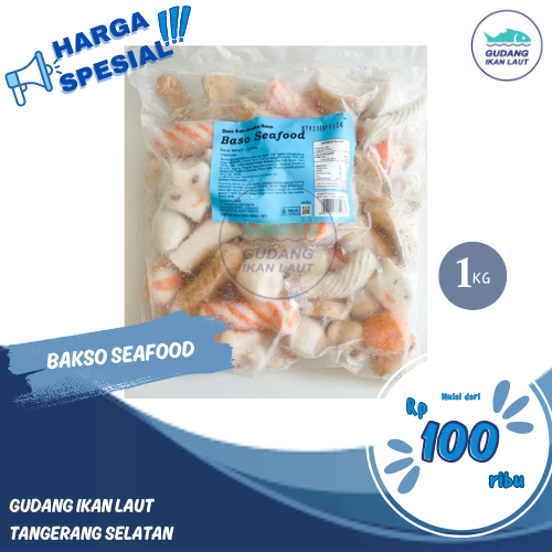 BAKSO SEAFOOD MIX 1KG FRESH FROZEN