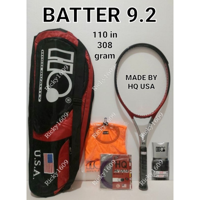 RAKET TENIS HI-QUA BATTER 9.2 (HI-MODULUS GRAPHITE) ORIGINAL HI-QUA MADE IN CHINA