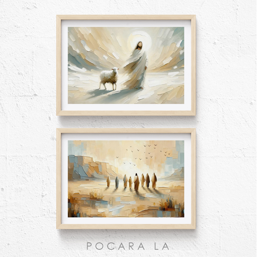 Hiasan Dinding Bingkai Poster Yesus Dekorasi Kristen