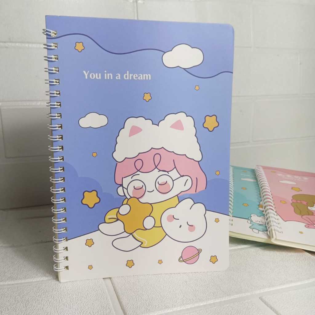 

Buku Diary Notbook Spiral import Lucu A5 XQ- 4005