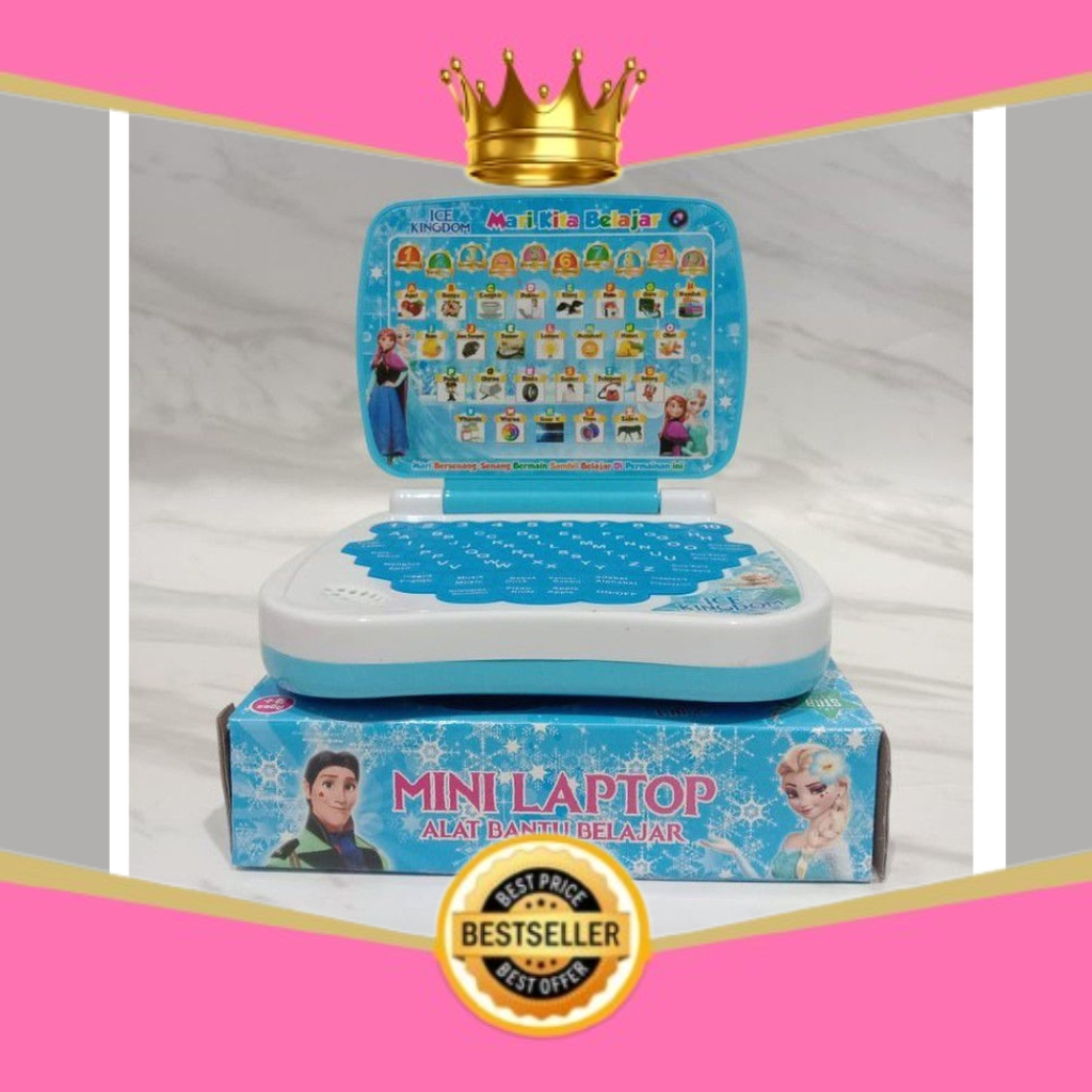 Mainan edukasi anak laptop 2 bahasa tanpa layar mainan laptop anak mainan bayi mainan anak