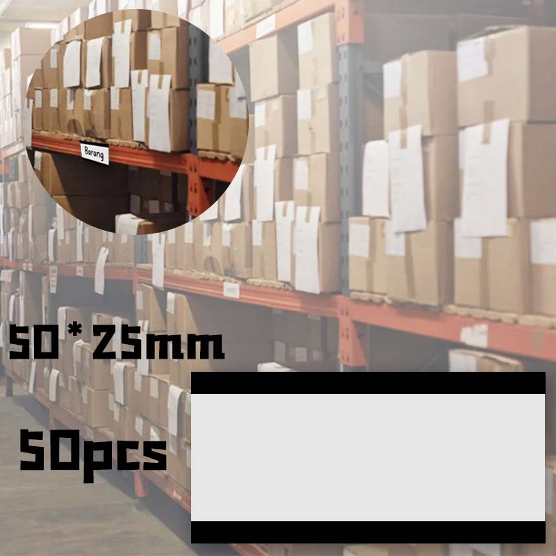 

50pcs Magnet Name Magnet Kertas Tempel Magnetic Label Holder With Data Card Magnet Stiker Universal Tag 50*25mm