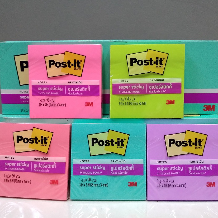 

3M Post It Super Sticky Notes 65424SSMIA 3 inch x 3 inch