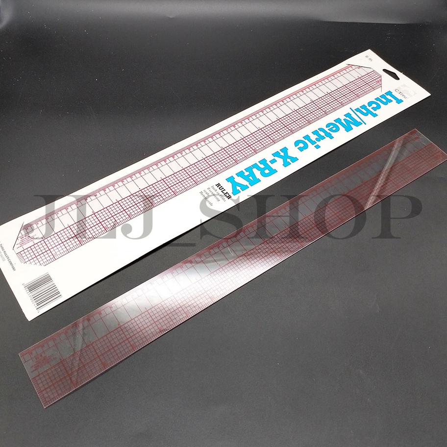 

COBAIN YUK Penggaris polaskala plastikinch metric xray 45cm18 B95